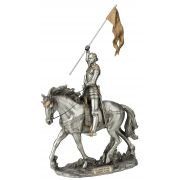 St. Joan of Arc, Pewter Style Finish, Golden Highlights, 10x11"