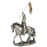 St. Joan of Arc, Pewter Style Finish, Golden Highlights, 10x11"