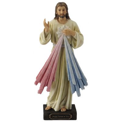 Divine Mercy, Full Hand-Painted Color, 8" -  - SR-77018-C