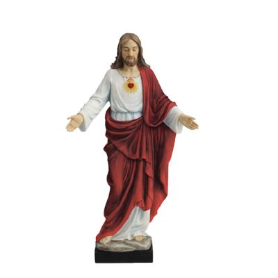 Sacred Heart of Jesus, Fully Hand-Painted Color, 10" -  - SR-76016-C