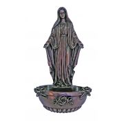 Lady of Grace Font, Cold-Cast Bronze, 7.5 inches