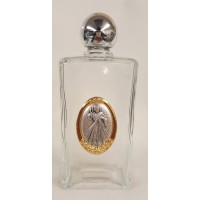2-pk Divine Mercy Large Glass Holy Water Bottle, 5x2" - (Pack of 12) - (2 Pack)