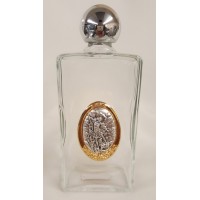 2-pk St. Michael Large Glass Holy Water Bottle, 5x2" - (Pack of 12) - (2 Pack)