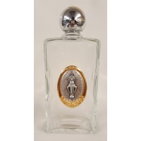 2-pk Miraculous Medal Large Glass Holy Water Bottle, 5x2" - (Pack of 12) - (2 Pack)