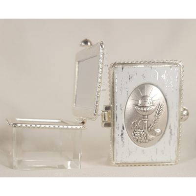 First Communion Rosary/Jewelry Rectangular Clear box, 1.5x2" -  - B7-COMM