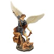 St. Michael in fullly hand-painted color, 8"