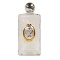 2-pk Padre Pio Large Glass Holy Water Bottle, 5x2" - (Pack of 12) - (2 Pack)