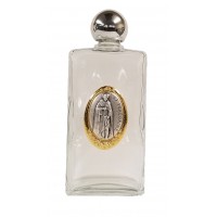 2-pk St. Peregrine Large Glass Holy Water Bottle, 5x2" - (Pack of 12) - (2 Pack)