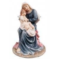 Madonna & Child, hand-painted in full rich colors, 9" Madonna & Child, hand-painted in full rich colors, 9"