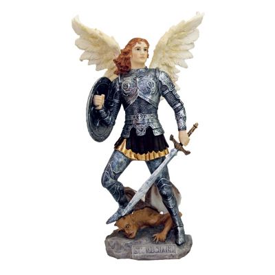 Archangel Michael, full hand-painted color, 9" -  - SR-76311-C