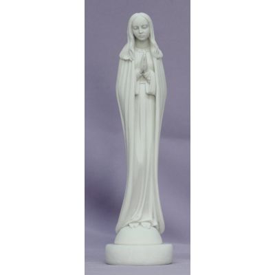 Praying Madonna, white alabaster/resin, 6" -  - EG-3915