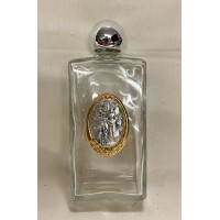 2-pk Guardian Angel Glass Holy Water Bottle, 5x2" - (2 Pack)