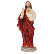 Sacred Heart of Jesus Figurine, Full Hand-Painted Color, 10"