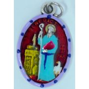 St. Benedict Hand-Painted Medal, 1"x.5"