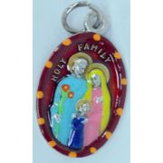 Holy Family Hand-Painted Medal, 1"x.5"