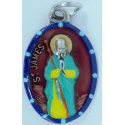 St. James Hand-Painted Medal, 1"x.5"