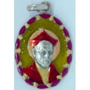St. Ignatius Hand-Painted Medal, 1"x.5"