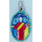 St. Mark Hand-Painted Medal, 1"x.5"