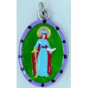 St. Dymphna Hand-Painted Medal, 1"x.5"