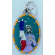 St. Joan of Arc Hand-Painted Medal, 1"x.5"