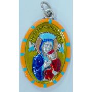 Our Lady of Perpetual Help Hand-Painted Medal, 1"x.5"