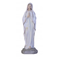 Our Lady of Lourdes, Full Hand-Painted Color, 8"