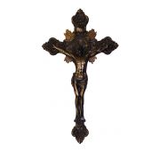 St. Benedict Crucifix, Lightly Hand-Painted, Cold Cast Bronze, 19"