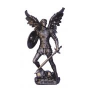 St. Michael without the Devil, Hand-Painted, Cold Cast Bronze, 4"