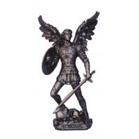 St. Michael without the Devil, Hand-Painted, Cold Cast Bronze, 4"