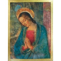 Praying Virgin by Pintoriccho, Florentine Plaque, 11.75x15.5" Praying Virgin by Pintoriccho, Florentine Plaque, 11.75x15.5"