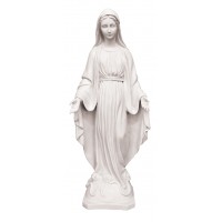 Lady of Grace, White Alabaster, 15" Lady of Grace, White Alabaster, 15"