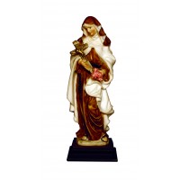 St. Theresa-baroque, hand-painted alabaster, 8"