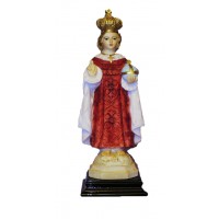 Infant of Prague, hand-painted alabaster, 8.5" Infant of Prague, hand-painted alabaster, 8.5"