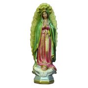 Our Lady of Guadalupe, hand-painted ceramic, pearl finish, 12"