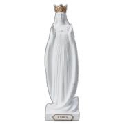 Our Lady of Knock Figurine, White and Gold Trim, 8.5"