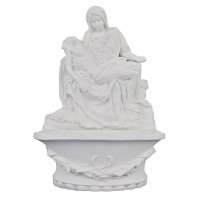 Pieta Font, STAND/HANG, White, 8" Pieta Font, STAND/HANG, White, 8"