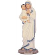 St. Theresa-Calcutta, Lightly Hand-Painted, Cold Cast Bronze, 8"