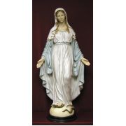 Lady of Grace, Hand-Painted Alabaster, 36 inches
