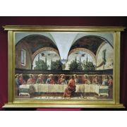 Last Supper by Ghirlandaio, Florentine plaque, 57x39"