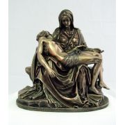 Pieta, Cold-Cast Bronze, Lightly Painted, 6.25 Inch Statue