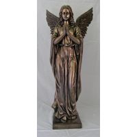 Praying Angel, Cold-Cast Bronze, 38 Inch Statue