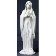 Praying Virgin, White, 11.75 Inch Statue