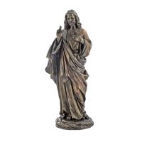 Sacred Heart Of Jesus, Cold-Cast Bronze, 10.5 Inch Statue
