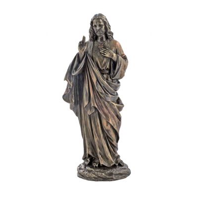 Sacred Heart Of Jesus, Cold-Cast Bronze, 10.5 Inch Statue -  - SR-75348
