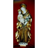 Saint Anthony & Child, Painted Ceramic Statue, 25 In.