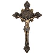 Saint Benedict Crucifix, Cast Bronze, Painted, 7.75in.