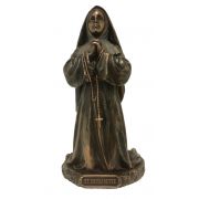 Saint Bernadette, Cast Bronze, Painted Figurine, 6in.