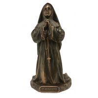 Saint Bernadette, Cast Bronze, Painted Figurine, 6in.