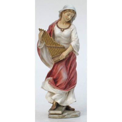 Saint Cecilia Statue, Painted Color, 8.5 Inch Veronese -  - SR-75405-C