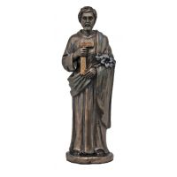 Saint Joseph The Worker, Cold-Cast Bronze, Painted, 5in. Statue